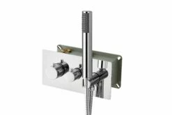 DAX Round Concealed Valve Thermostatic Mixer With 2/3 Function Diverter. Chrome Finish (DAX-1004-RD-CR)