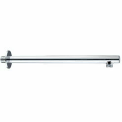 DAX Brass Round Shower Arm - 18" - Chrome Finish (DAX-1053-450-CR)