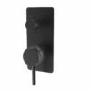 DAX Square Shower Valve With 2 Functions Matte Black Finish (DAX-12542-BL)