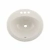 DAX Ceramic Single Bowl Top Mount Bathroom Sink, Ivory Finish, 19-11/16 X 17-11/16 X 8-1/4 Inches (BSN-209-I)