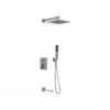 DAX Square 3 Way Shower System With Hand Shower Brushed Nickel Finish (DAX-6563A-BN)