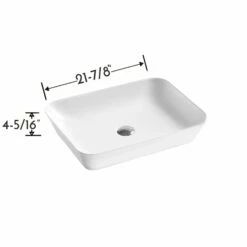 DAX Ceramic Rectangle Bathroom Vessel Basin- (22" X 16") (DAX-CL1469) -Bathroom Sales Shop DAX CL1469 WM fotodraw