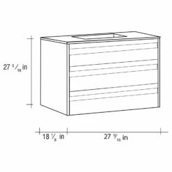 28" Single Vanity, Floor Mount, 3 Drawers With Soft Close, Walnut, Serie Barcelona By VALENZUELA -Bathroom Sales Shop VB27 9 16 Sizes 4bd6483e 19c7 44f1 bb3a 38d2ed9994e2