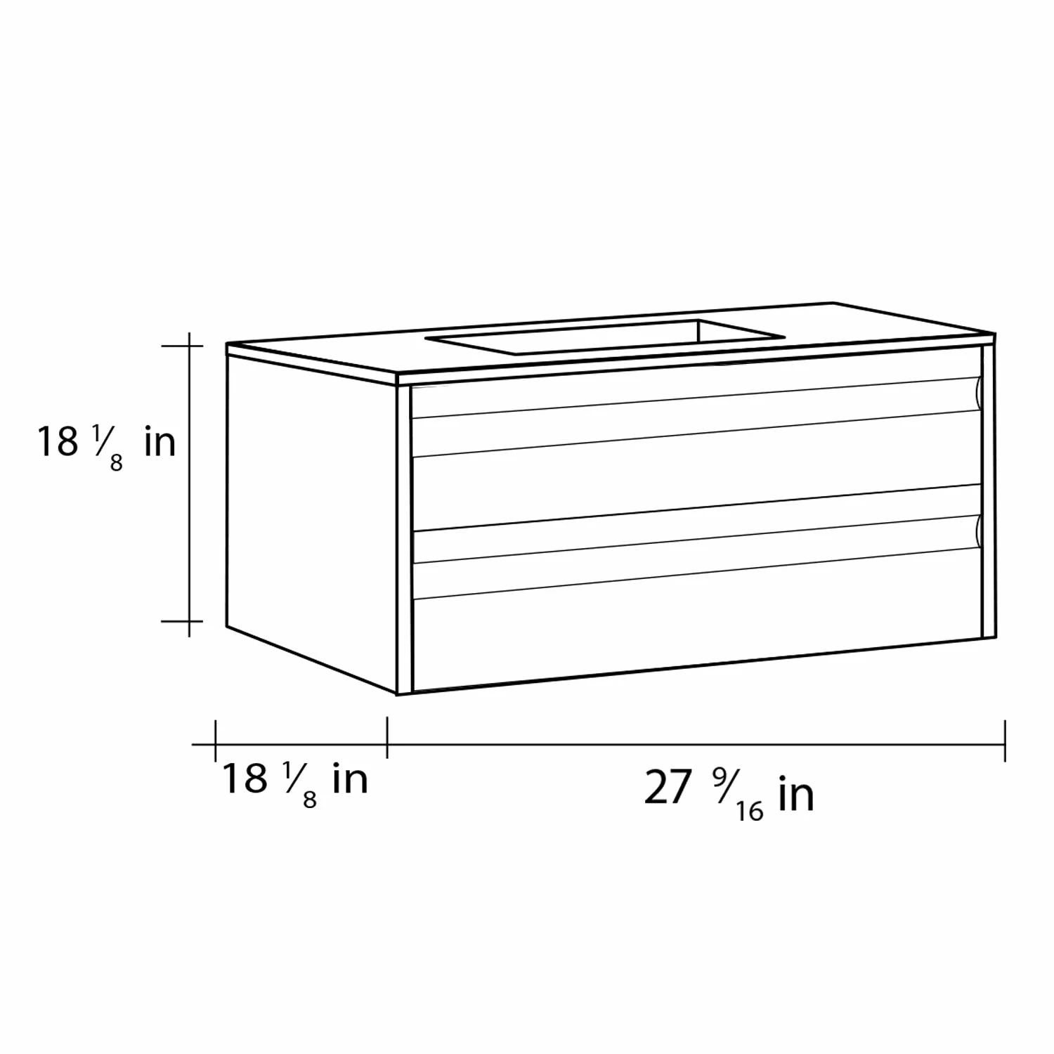 28" Single Vanity, Wall Mount, 2 Drawers With Soft Close, Walnut, Serie Barcelona By VALENZUELA 4 28" Single Vanity, Wall Mount, 2 Drawers With Soft Close, Walnut, Serie Barcelona By VALENZUELA - Image 4