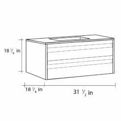 32" Single Vanity, Wall Mount, 2 Drawers With Soft Close, Cloud, Serie Barcelona By VALENZUELA -Bathroom Sales Shop VB31 1 2 Sizes jpg