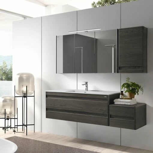 16" Lower Side Cabinet, Wall Mount, 1 Drawer Whit Soft Close, Walnut, Serie Barcelona By VALENZUELA 5 16" Lower Side Cabinet, Wall Mount, 1 Drawer Whit Soft Close, Walnut, Serie Barcelona By VALENZUELA -Bathroom Sales Shop VBC004020M 1 0215cdc2 5173 4c3c 9548 7e798c158498