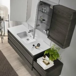 28" Single Vanity, Wall Mount, 2 Drawers With Soft Close, Walnut, Serie Barcelona By VALENZUELA 6 28" Single Vanity, Wall Mount, 2 Drawers With Soft Close, Walnut, Serie Barcelona By VALENZUELA -Bathroom Sales Shop VBC004020M 6 479d9a61 13af 43f2 852c aebe9cc3d996