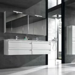40" Single Vanity, Wall Mount, 2 Drawers With Soft Close, White, Serie Barcelona By VALENZUELA -Bathroom Sales Shop VBC216112M ef0415a4 1a40 4c97 83af 3c8caafdf2aa