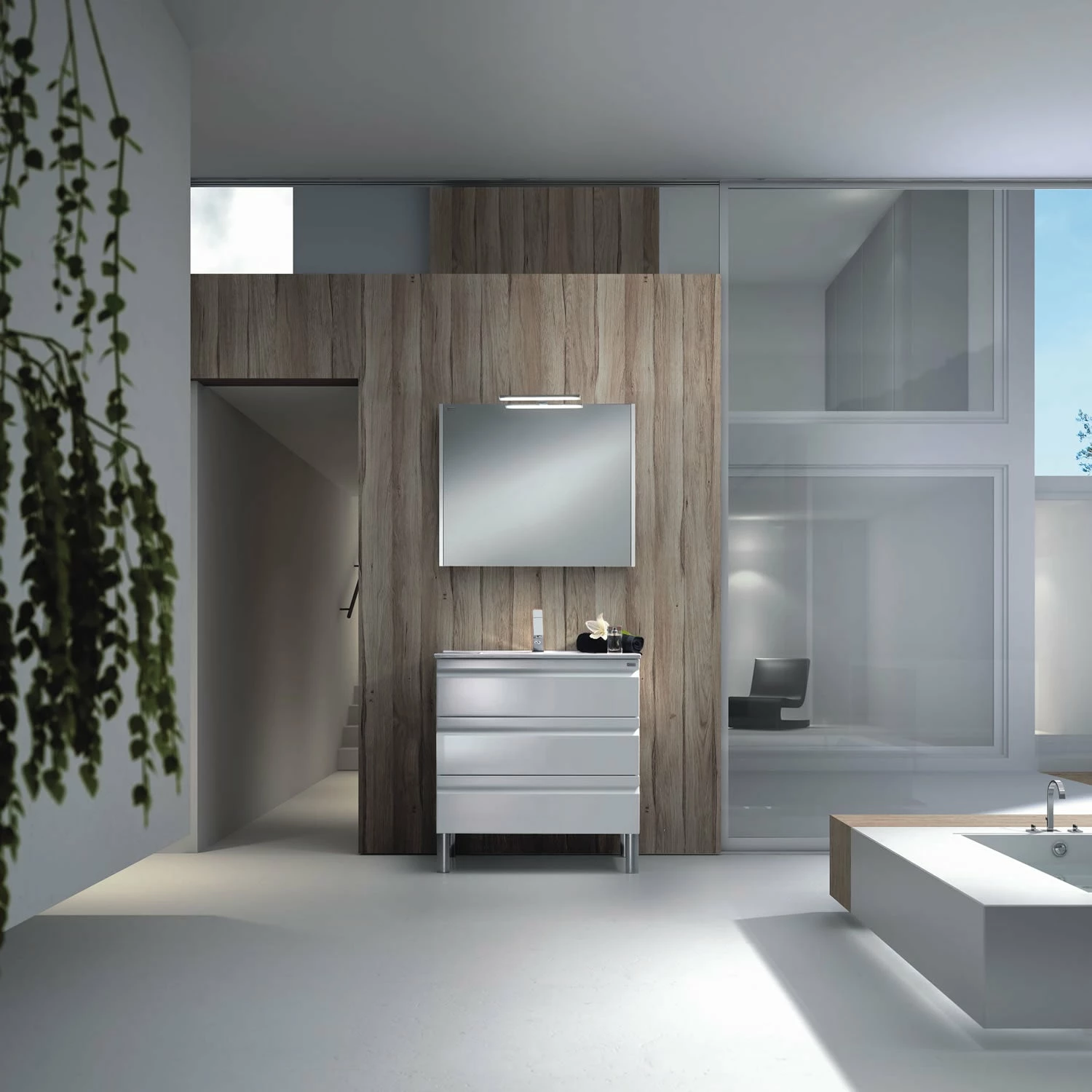 28" Single Vanity, Floor Mount, 3 Drawers With Soft Close, White Glossy, Serie Solco By VALENZUELA 2 28" Single Vanity, Floor Mount, 3 Drawers With Soft Close, White Glossy, Serie Solco By VALENZUELA - Image 2