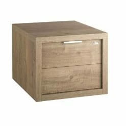 16" Lower Side Cabinet, Wall Mount, 1 Drawer Whit Handle And Soft Close, Oak, Serie Tino By VALENZUELA