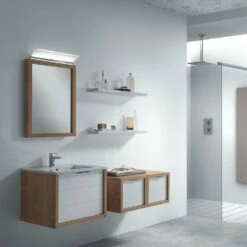 40" Single Vanity, Wall Mount, Drawer With Soft Close, Oak - White, Serie Tino By VALENZUELA -Bathroom Sales Shop VT00060000 3 807afa1f eeaa 4a8c 9afe e19dc1f7f7a8