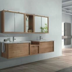 24" Single Vanity, Wall Mount, Drawer With Soft Close, Oak, Serie Tino By VALENZUELA -Bathroom Sales Shop VT00080800 X2 edff489f 8e66 4015 b3b2 addeaa746380