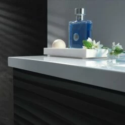 28" Single Vanity, Wall Mount, 2 Drawers With Soft Close, Black Glossy, Serie Dune By VALENZUELA -Bathroom Sales Shop VUN208000M 56 6126f2ec ab8a 401c bf38 df1403946fd3