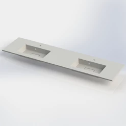 DAX Solid Surface Double Bowl Basin. Matte Finish (BSN-80072-M)