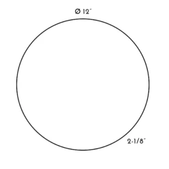 DAX ROUND RAIN SHOWER HEAD 12". Brushed Nickel FINISH (DAX-C2019-BN) -Bathroom Sales Shop c2019