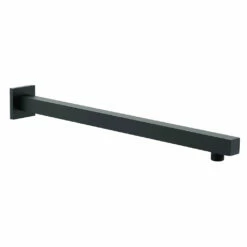 Dax Brass Square Shower Arm - 12" - Matte Black Finish (DAX-1011-325-BL)