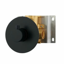 DAX Round Concealed 3 Way Diverter. Matte Black Finish (DAX-1053-RD-BL)