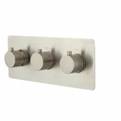 DAX Round Concealed Valve. Thermostatic Mixer With 4 Function Diverter. Brushed Nickel Finish (DAX-1058-RD-BN) -Bathroom Sales Shop dax 1058 01 2