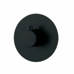 DAX Round Concealed 3 Way Diverter. Matte Black Finish (DAX-1053-RD-BL) -Bathroom Sales Shop hp01