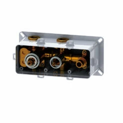 DAX Round Concealed Valve Thermostatic Mixer With 2/3 Function Diverter. Brushed Nickel Finish (DAX-1004-RD-BN) -Bathroom Sales Shop valv